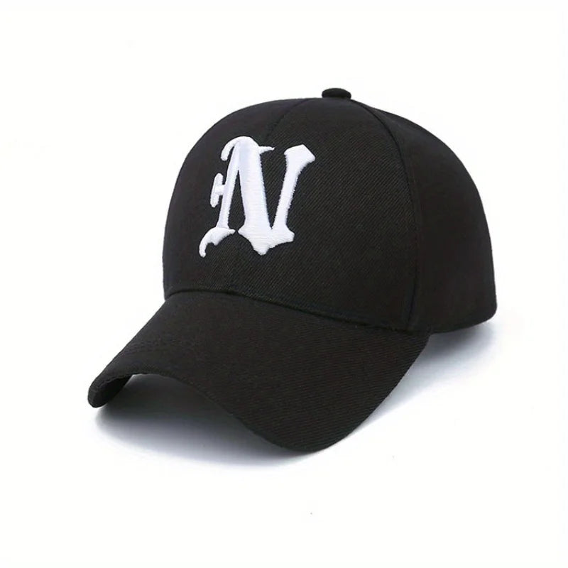 Four Seasons Embroidered N Letter Unisex Baseball Cap
