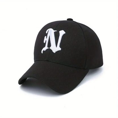 Four Seasons Embroidered N Letter Unisex Baseball Cap