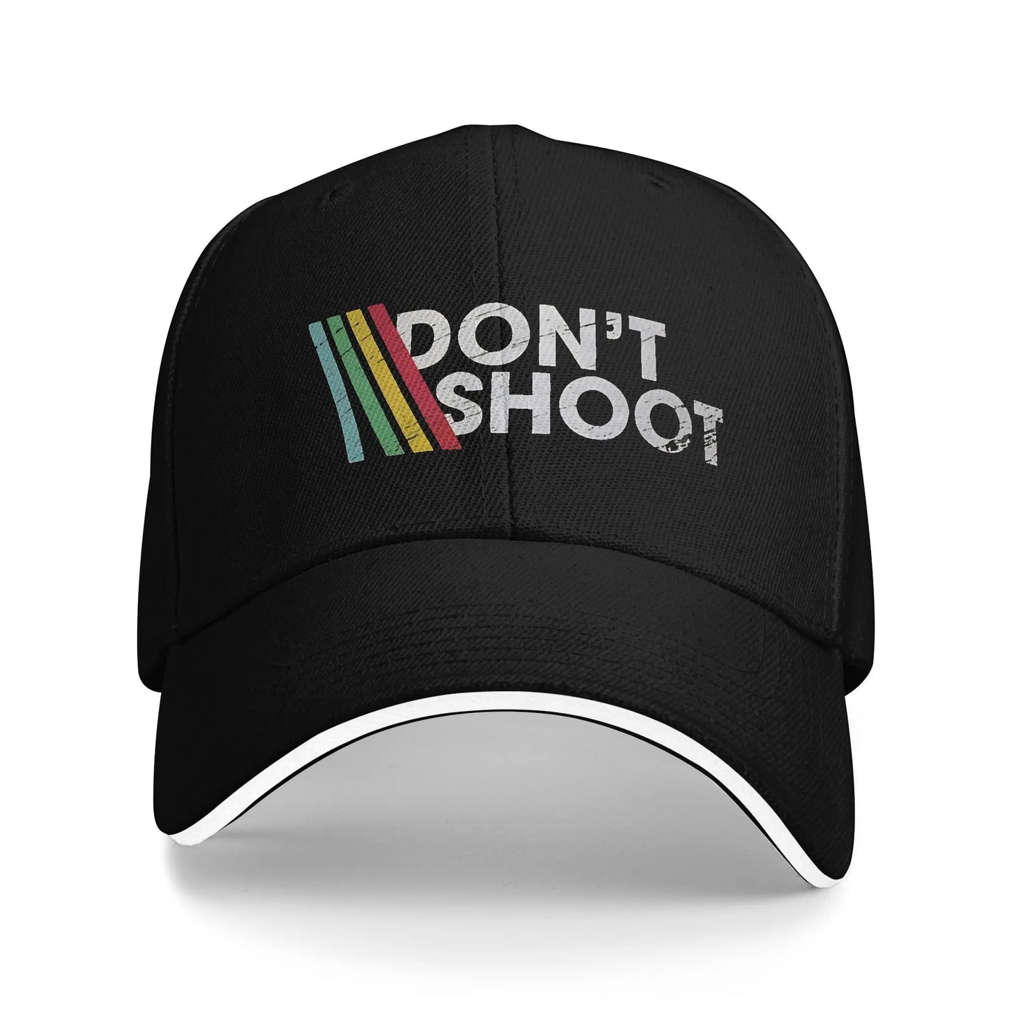 Don't Shoot Arcade Raiders Striped Baseball Cap