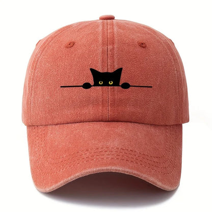 Cartoon Cat Printed Adjustable Baseball Cap
