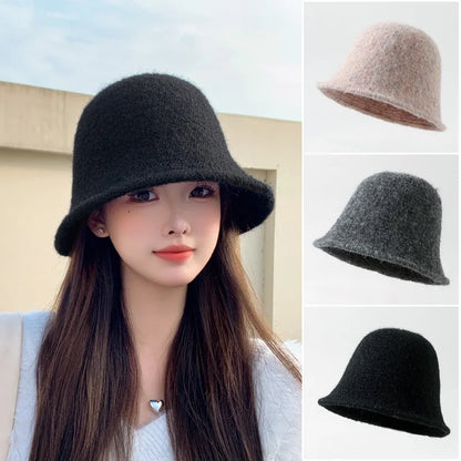 Winter Windproof Simple Design Bucket Hat