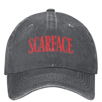 Scarface Red Vintage Distressed Baseball Cap