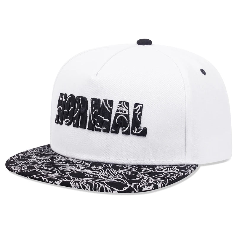 Unisex NORMAL Embroidered Flat Brim Baseball Cap