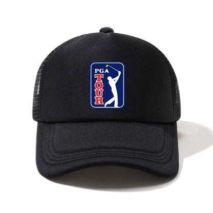 Golf Tour Printed Polyester Mesh Baseball Cap