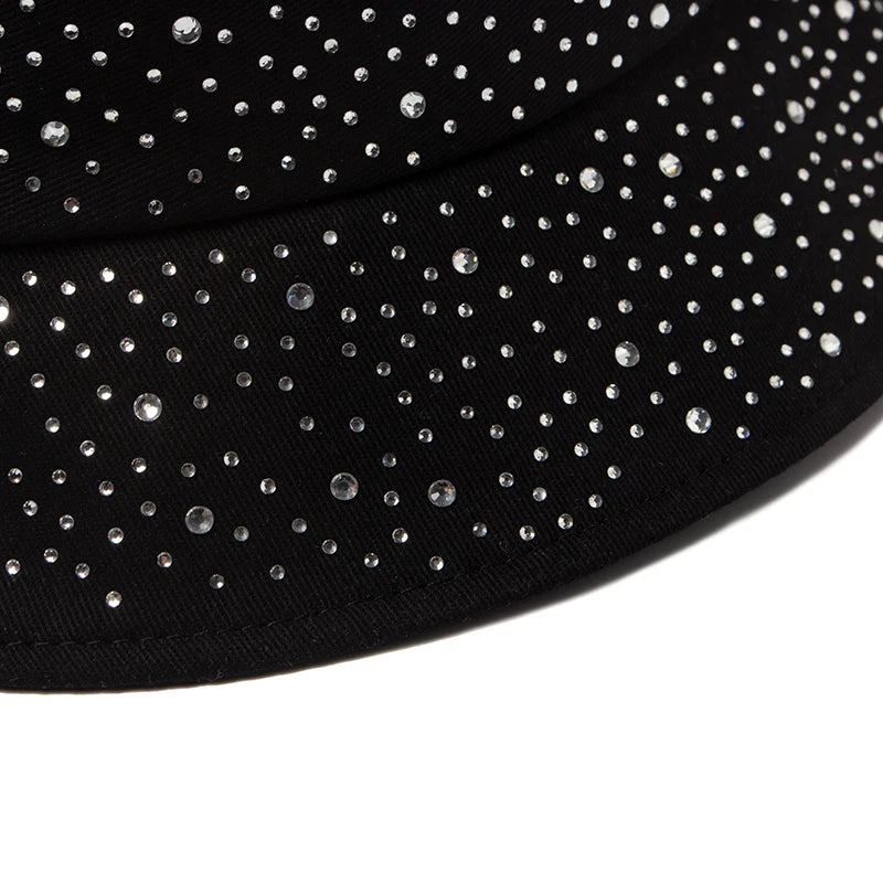 Y2K Rhinestone Cotton Bucket Hat