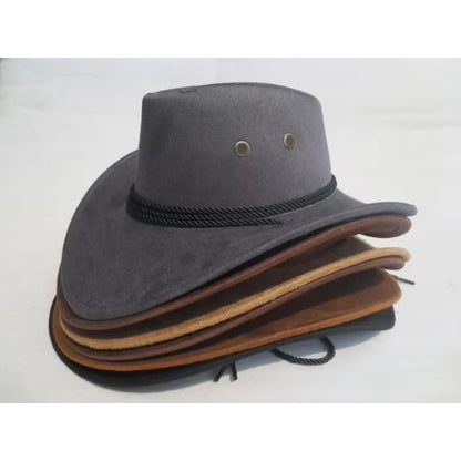 Faux Leather Western Cowboy Hat