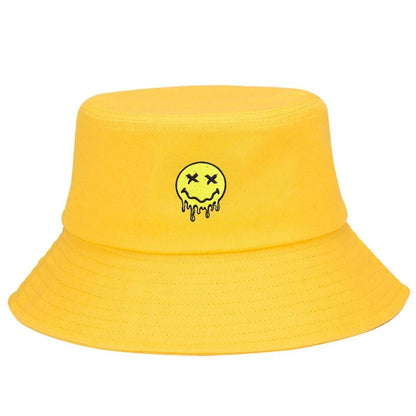 Graffiti Smiley Cotton Bucket Hat
