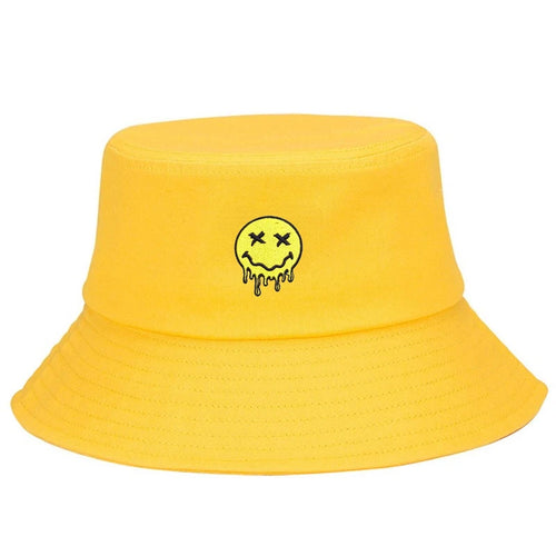 Graffiti Smiley Cotton Bucket Hat