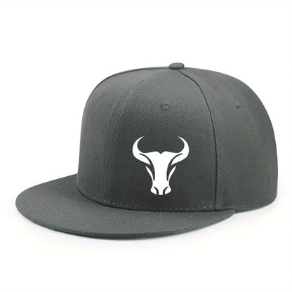 Bull Pattern Adjustable All Season Snapback Cap