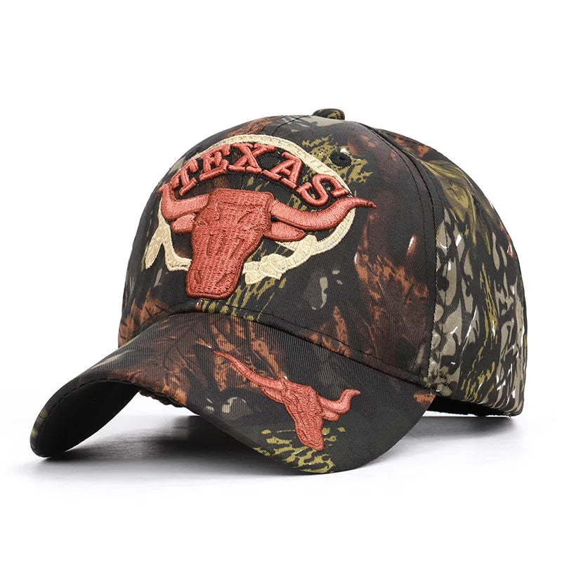 Fish Skull Camouflage Hip Hop Baseball Cap
