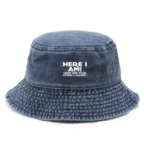 Vintage Cotton Sarcastic Humor Design Bucket Hat