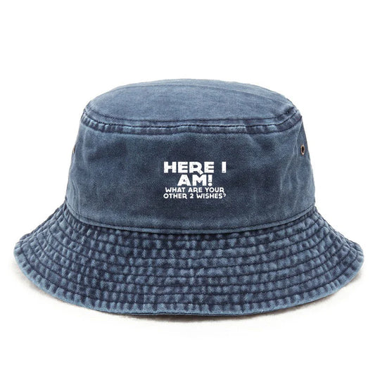 Vintage Cotton Sarcastic Humor Design Bucket Hat