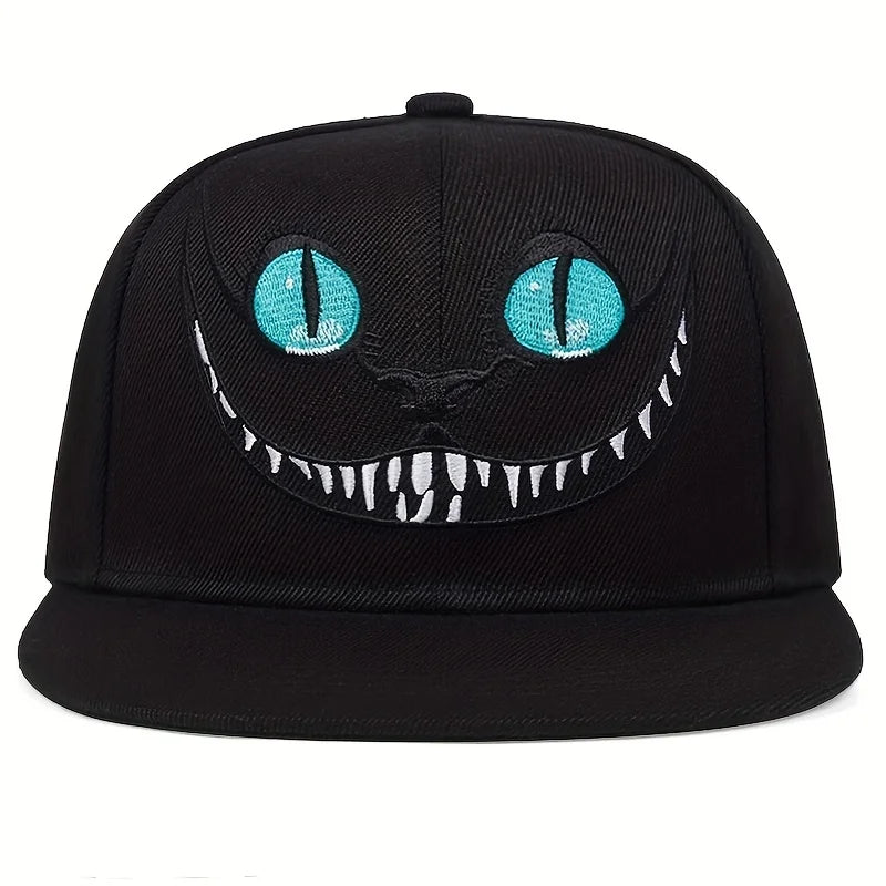 Cartoon Cat Embroidery Unisex Snapback Cap