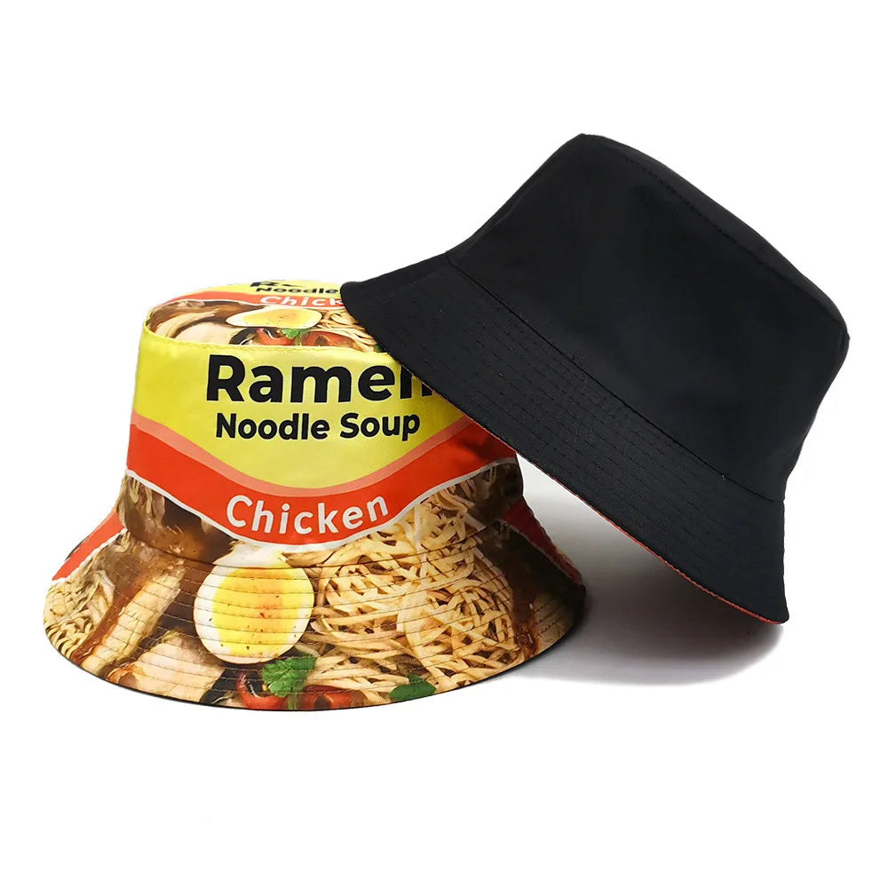 Ramen Print Outdoor Bucket Hat