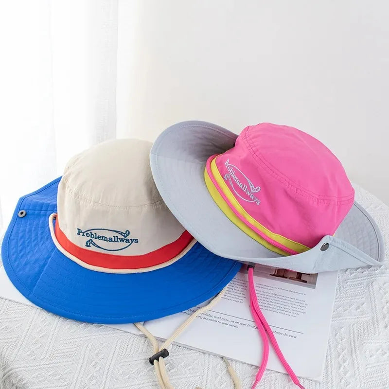 Japanese Retro Color Matching Bucket Hat Unisex