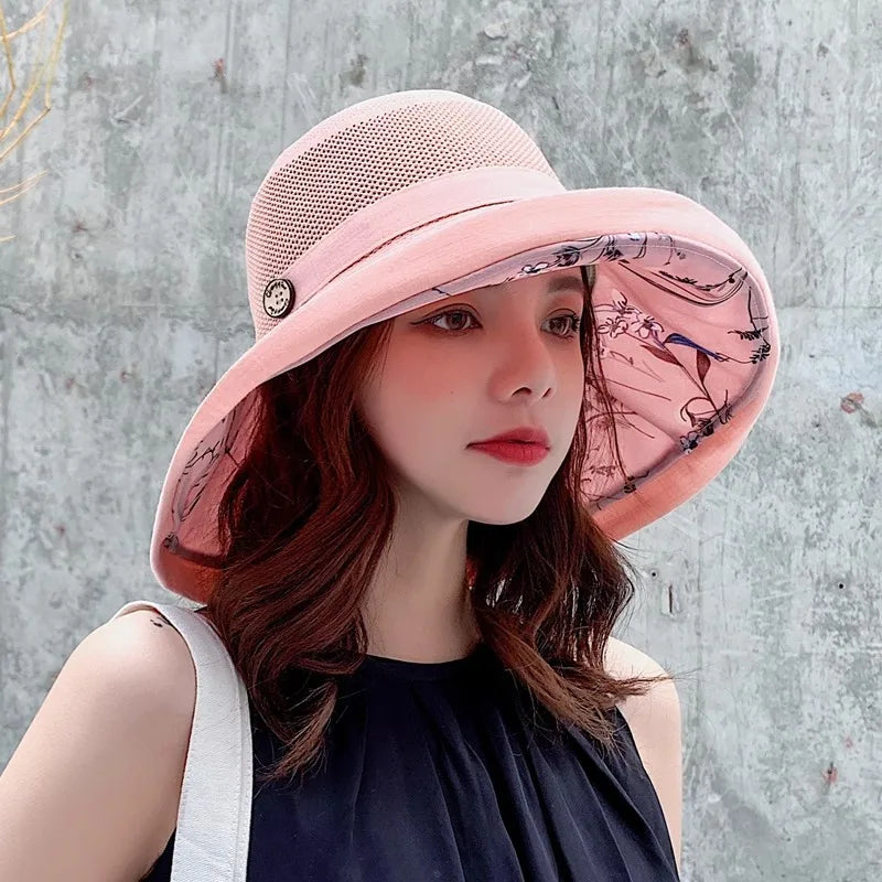 Women's Double-Sided Mesh Bucket Hat