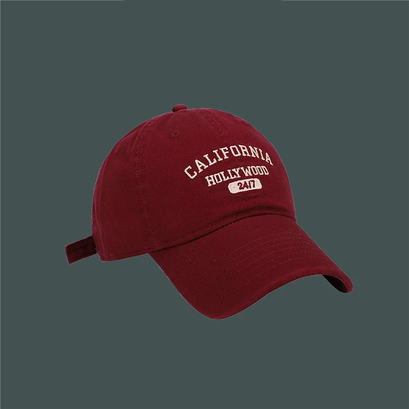 Retro Baseball Cap Unisex Letter Embroidery Hip Hop Summer