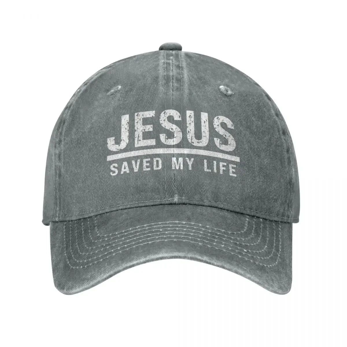 Jesus Saved My Life Washed Cotton Baseball Cap