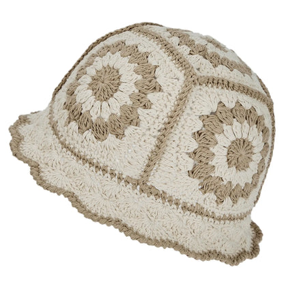 Handmade Crochet Floral Knit Foldable Bucket Hat
