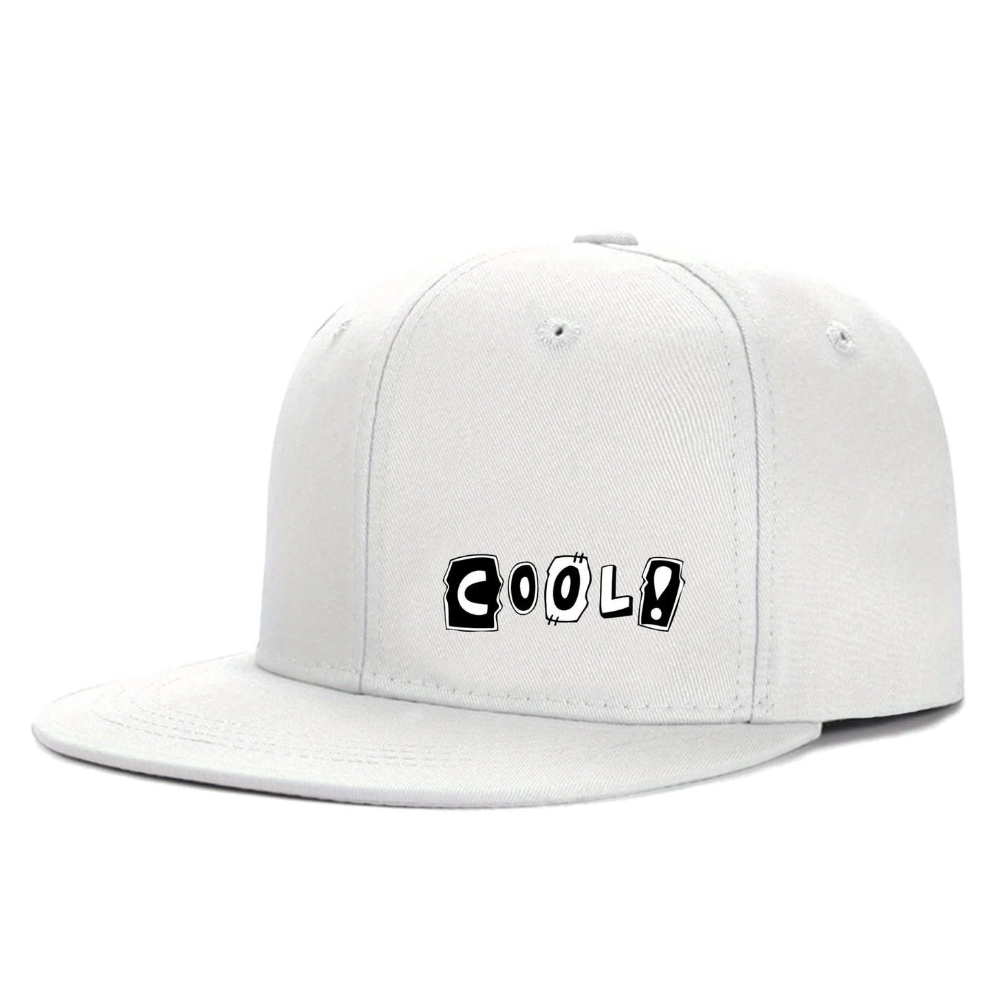 English Print Korean Hip Hop Flat Brim Baseball Hat