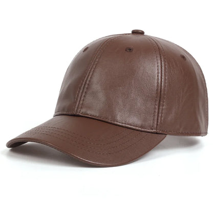 PU Leather Hip Hop Adjustable Baseball Cap