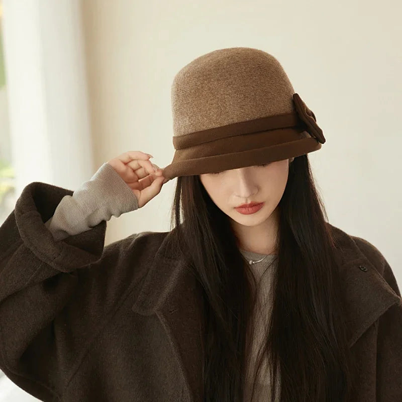 French Retro Woolen Fisherman Hat