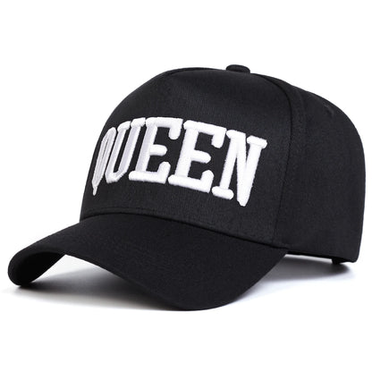 Unisex QUEEN KING Letter Embroidery Baseball Caps