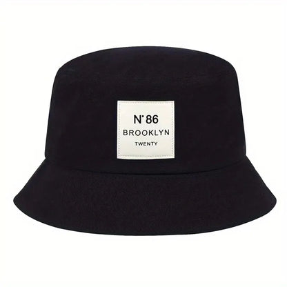 Unisex N86 Leather Label Personality Bucket Hats