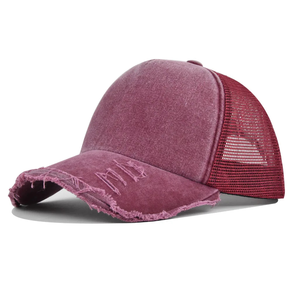 Washed Retro Hip Hop Snapback Cap