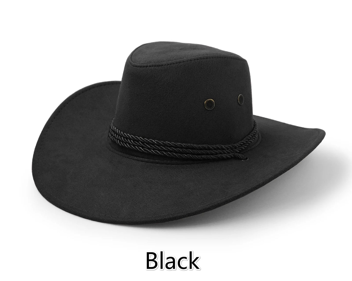 Faux Leather Western Cowboy Hat