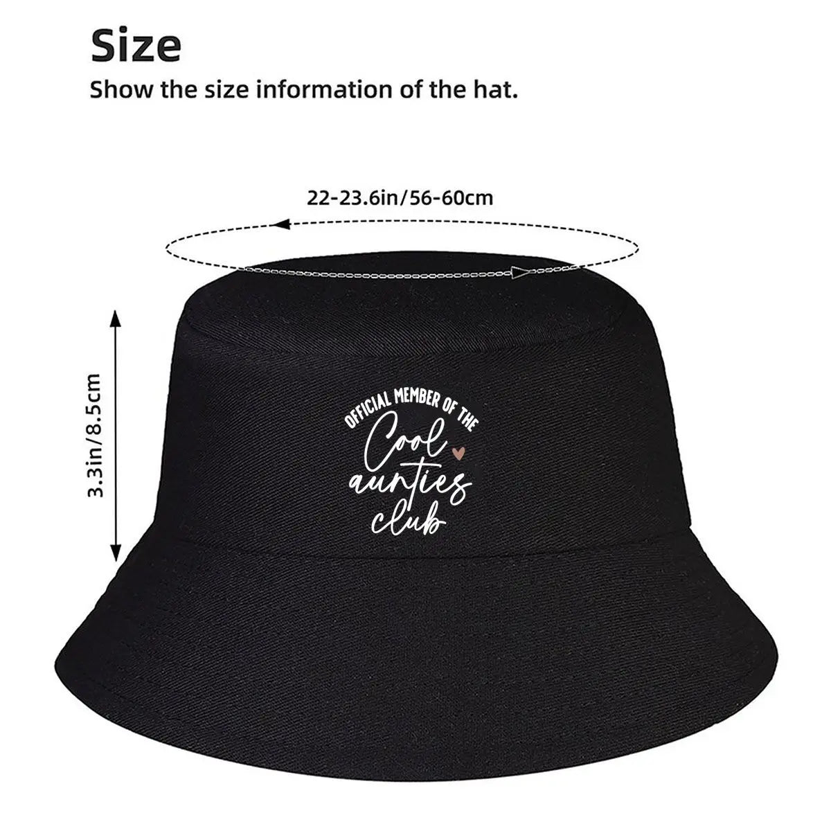 Cool Auntie Club Text Graphic Bucket Hat