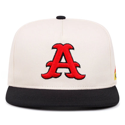 Letter A Flat Brim Unisex Baseball Cap