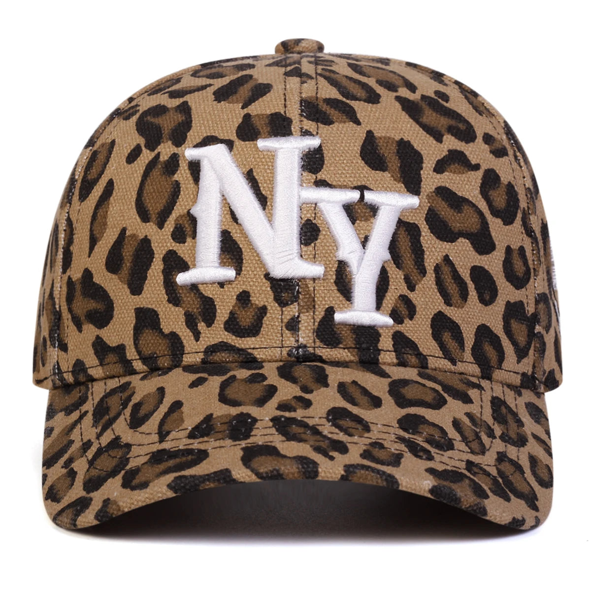 Unisex Leopard Print Letter Embroidered Baseball Cap
