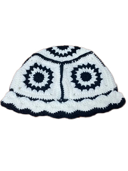 Handmade Crochet Floral Knit Foldable Bucket Hat