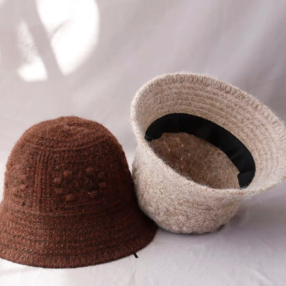Korean Vintage Wool Bucket Hat