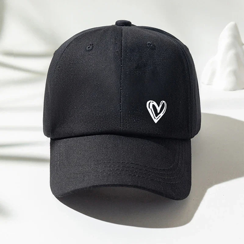 Korean Love Embroidered Sun Visor Baseball Cap