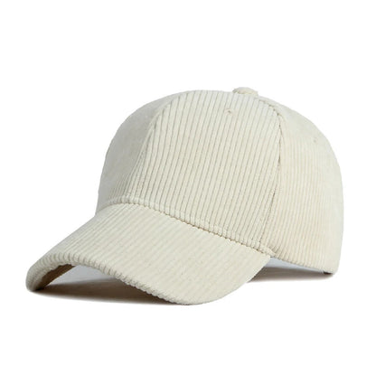 Solid Color Corduroy Warm Autumn Winter Baseball Cap