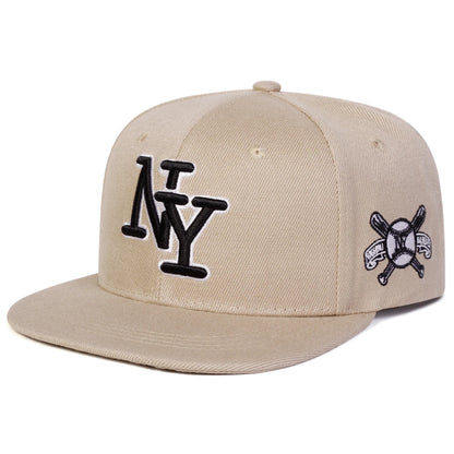 NY Letter Embroidery Hip Hop Snapback Cap