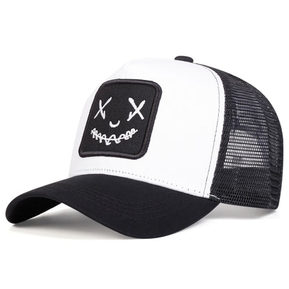 Unisex Smiling Face Embroidery Adjustable Baseball Cap