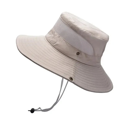 Summer Breathable Wide-Brim Outdoor Bucket Hat