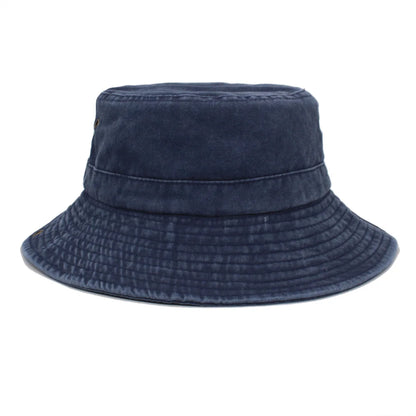 Wide Brim Washed Cotton Outdoor Bucket Hat