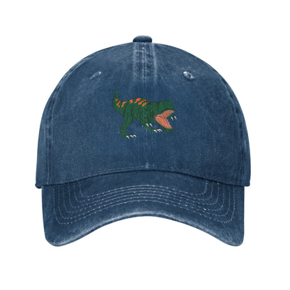Angry T Rex Washed Denim Adjustable Baseball Cap