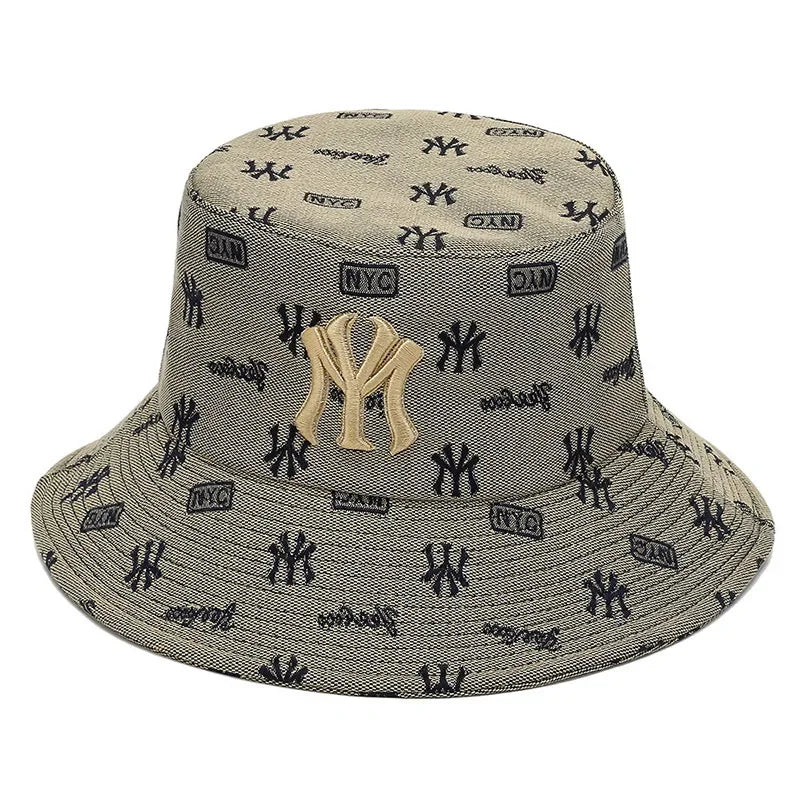 Unisex Letter Embroidery Fisherman Hat Women Summer