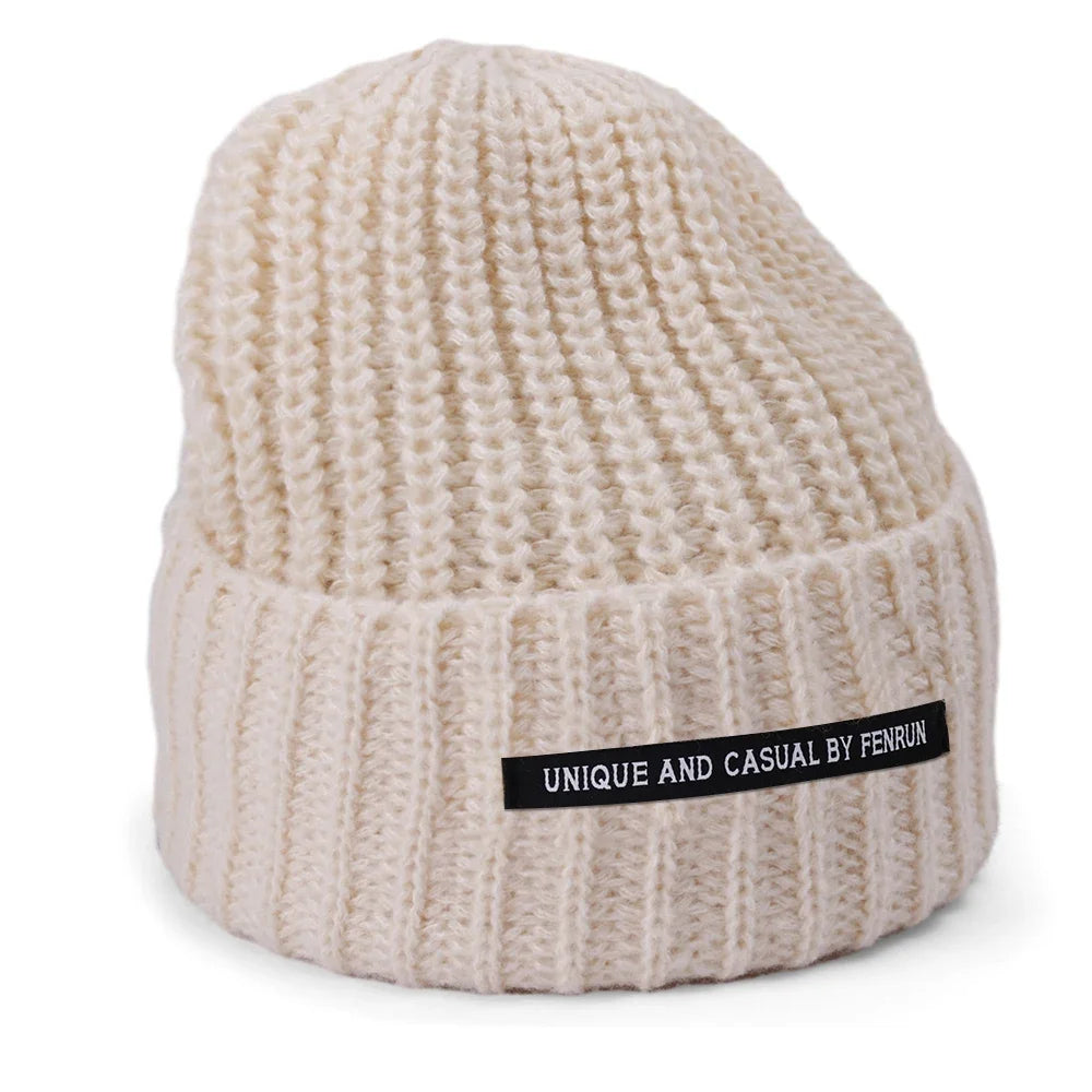 Solid Color Cute Knit Winter Bucket Hat