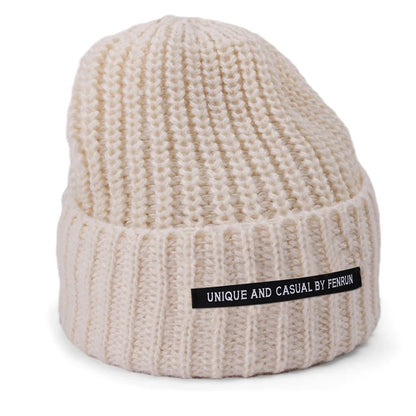 Solid Color Cute Knit Winter Bucket Hat