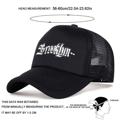 Unisex Brooklyn Letter Printed Baseball Net Caps