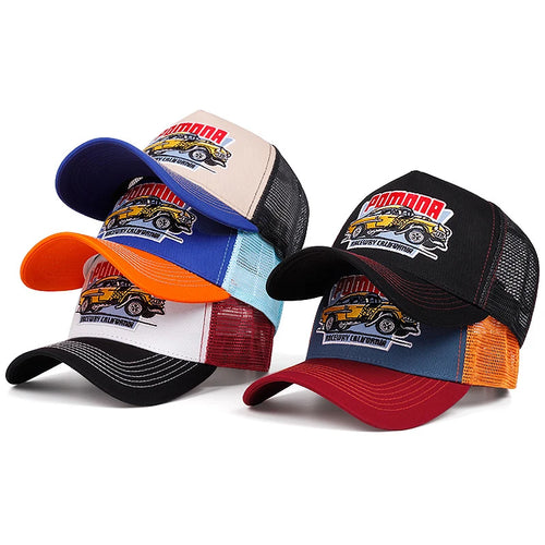 POMNNA Car Mesh Baseball Cap