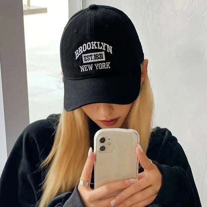 Brooklyn NY Logo Embroidered Adjustable Baseball Cap