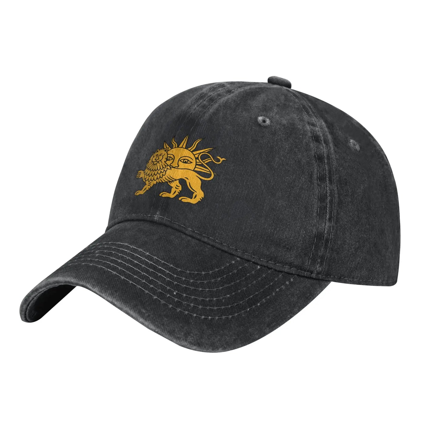 Iran Lion Sun Washed Trucker Baseball Cap