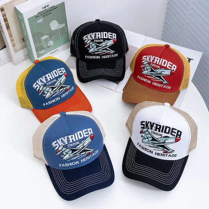 Sky Rider Embroidered Breathable Mesh Baseball Cap